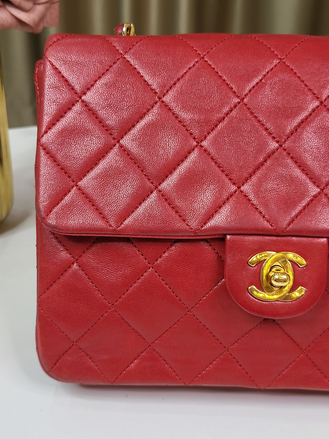 Chanel Lambskin Red Small Flap