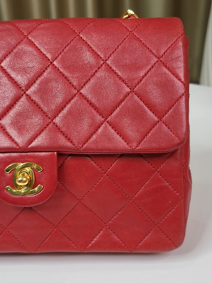 Chanel Lambskin Red Small Flap