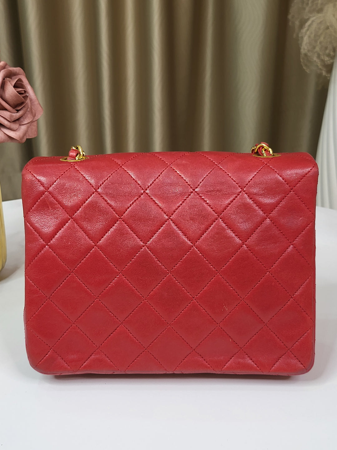 Chanel Lambskin Red Small Flap