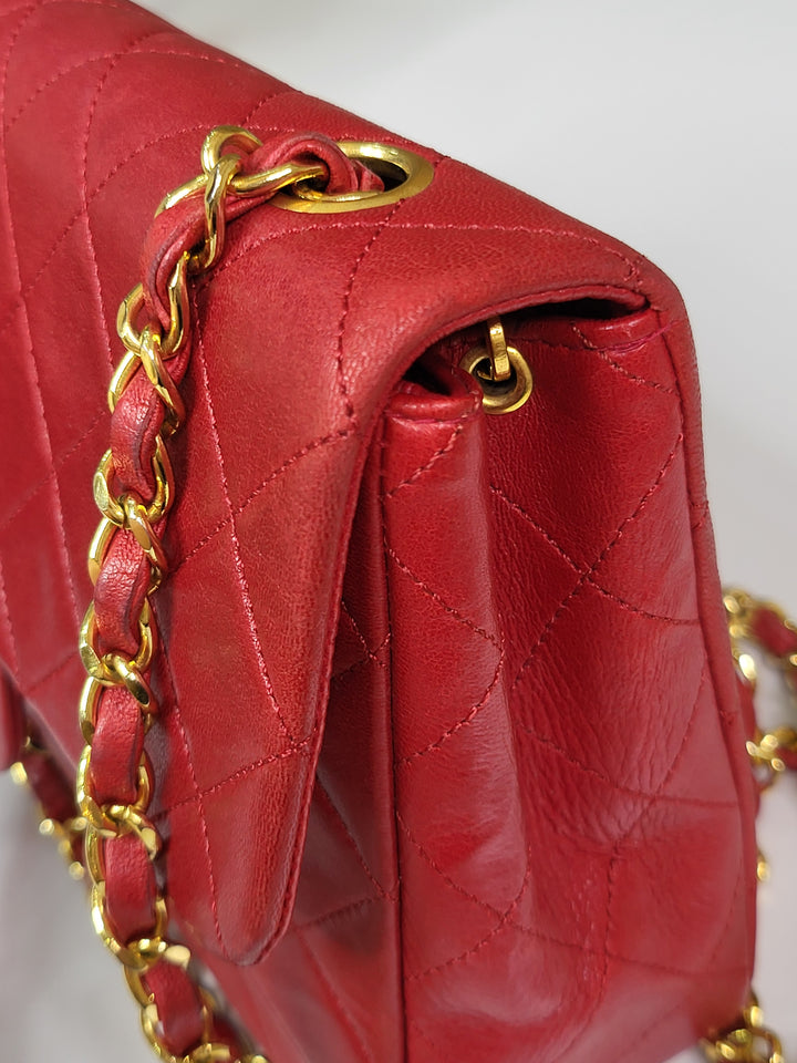 Chanel Lambskin Red Small Flap