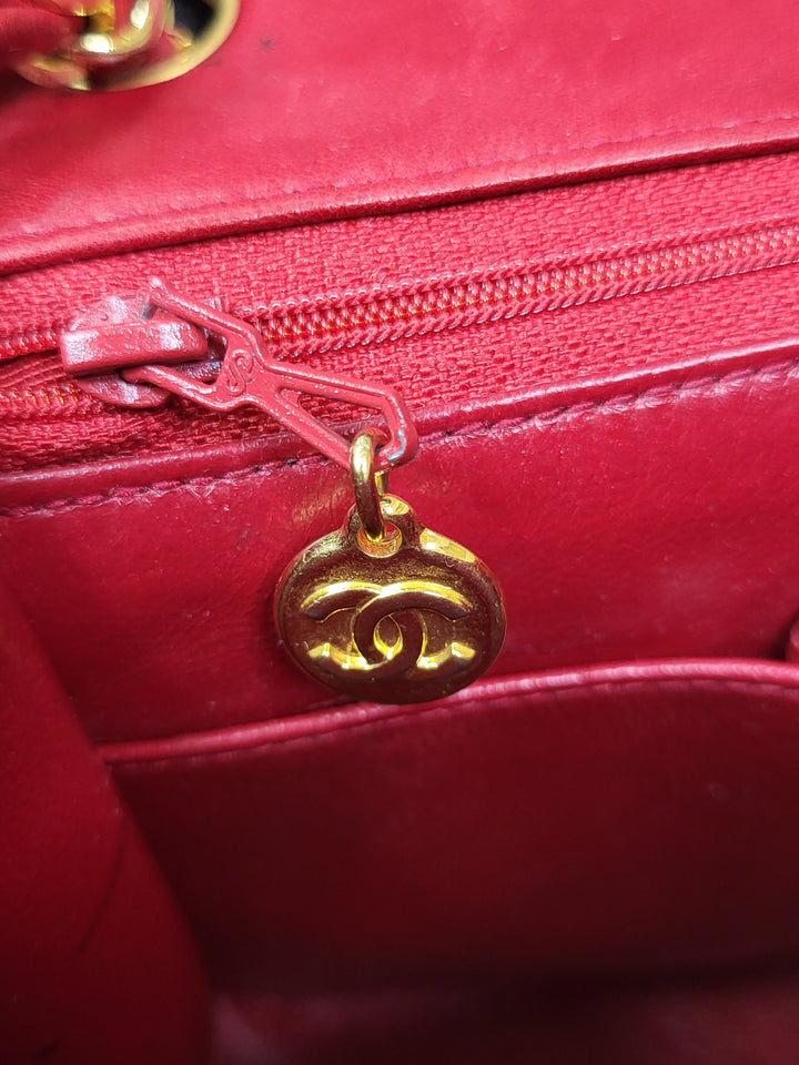 Chanel Lambskin Red Small Flap