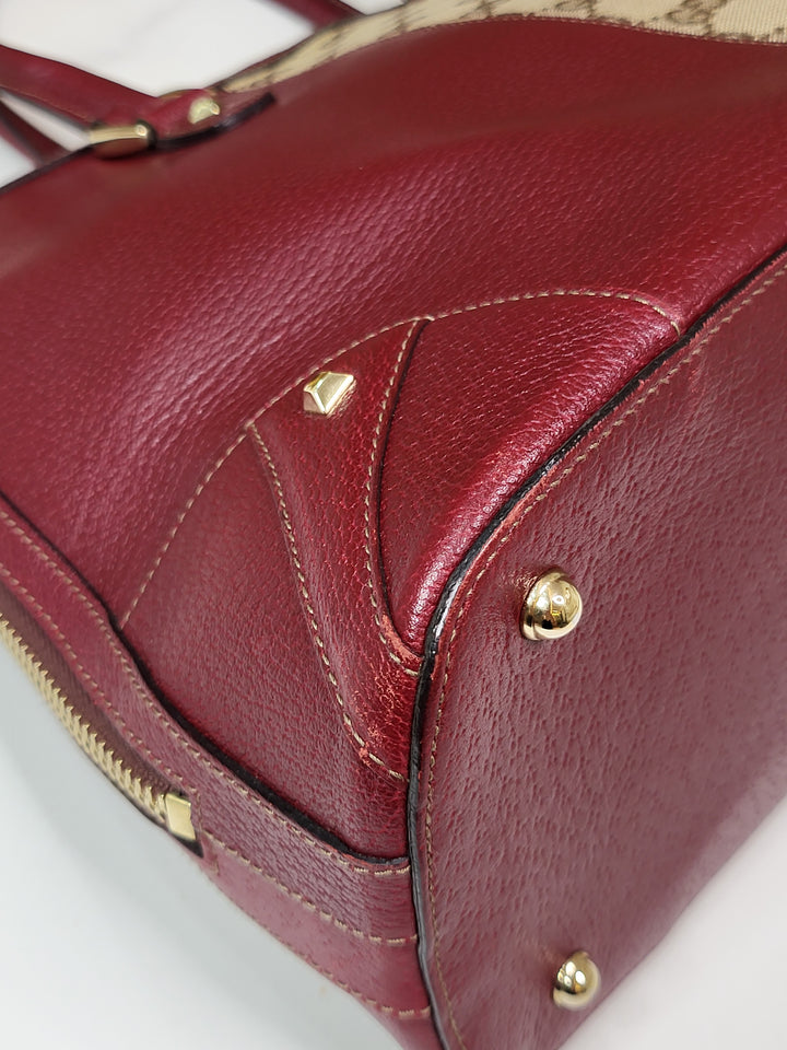 Gucci Burgundy Satchel Large Handbag