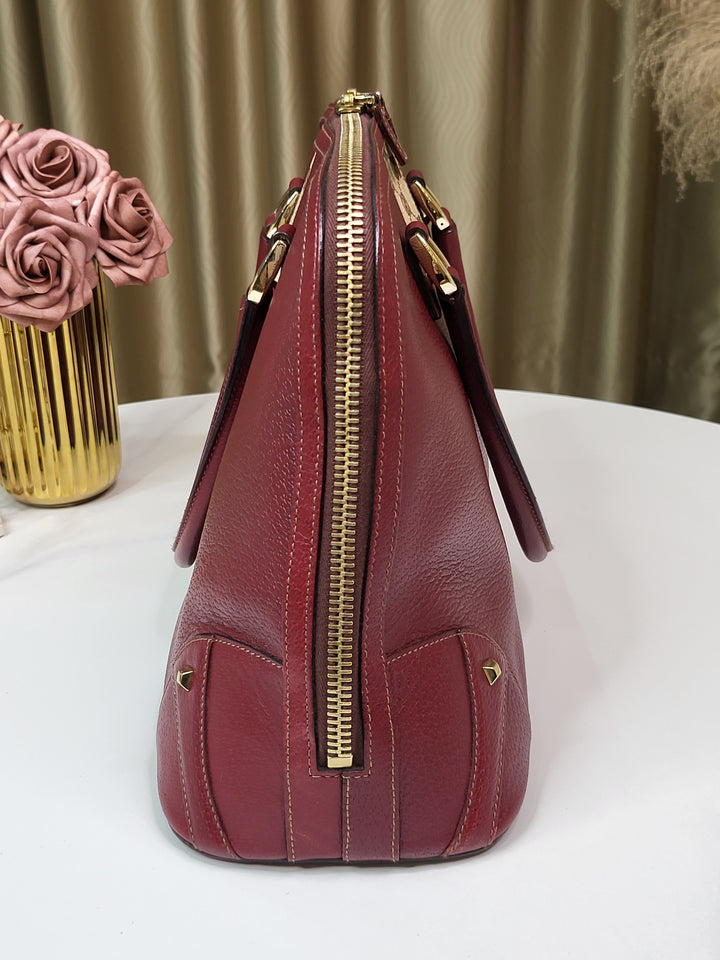 Gucci Burgundy Satchel Large Handbag