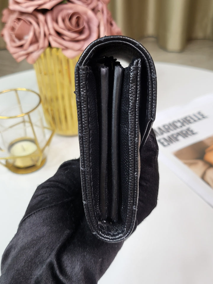 Saint Laurent Grained Long Wallet