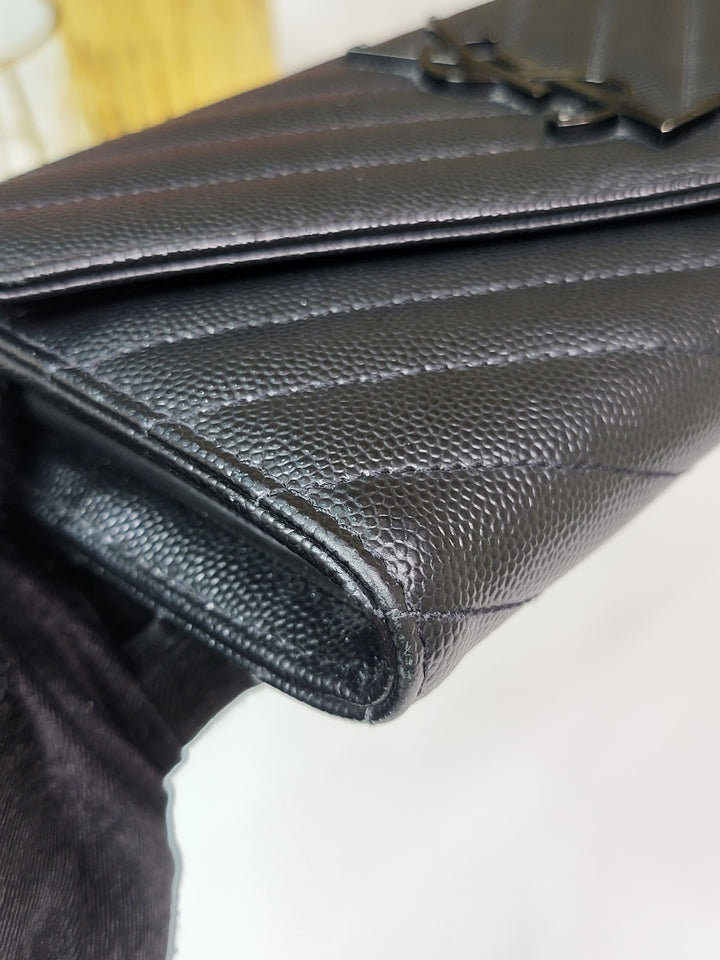 Saint Laurent Grained Long Wallet