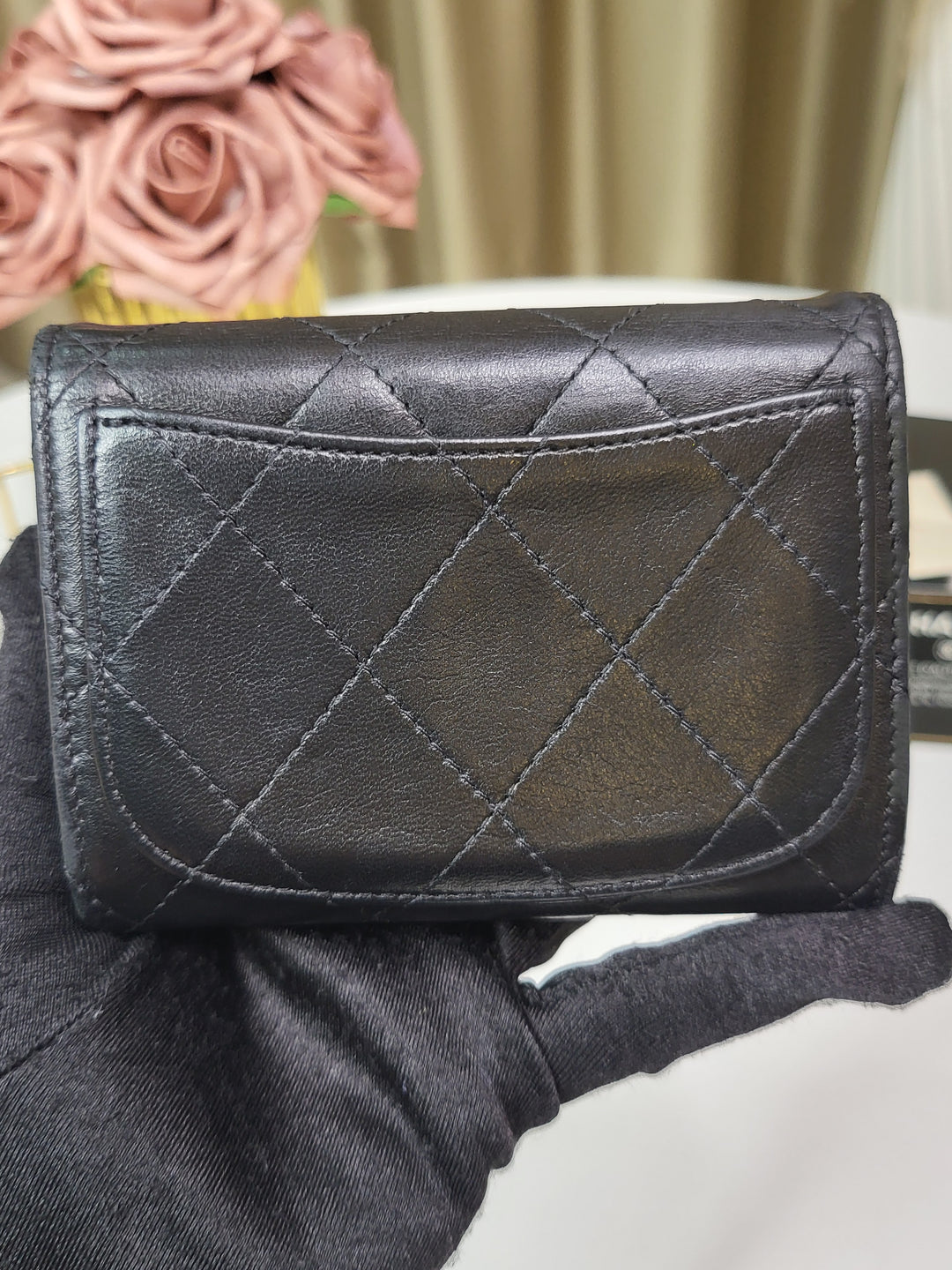 Chanel Lambskin Flap Card Holder