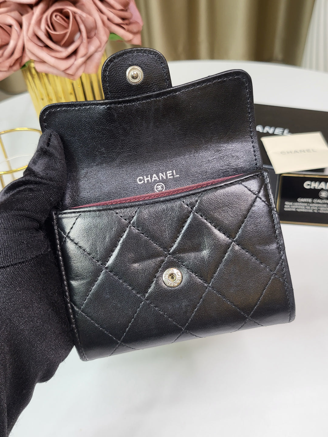 Chanel Lambskin Flap Card Holder