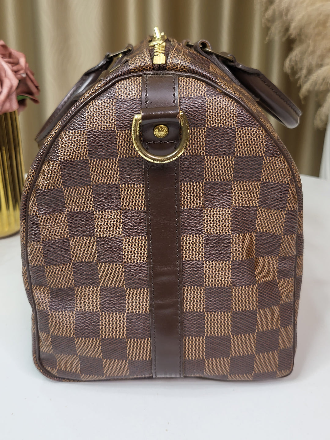 Louis Vuitton Damier Ebene Speedy 30 Bandouliere 30