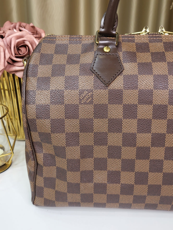 Louis Vuitton Damier Ebene Speedy 30 Bandouliere 30