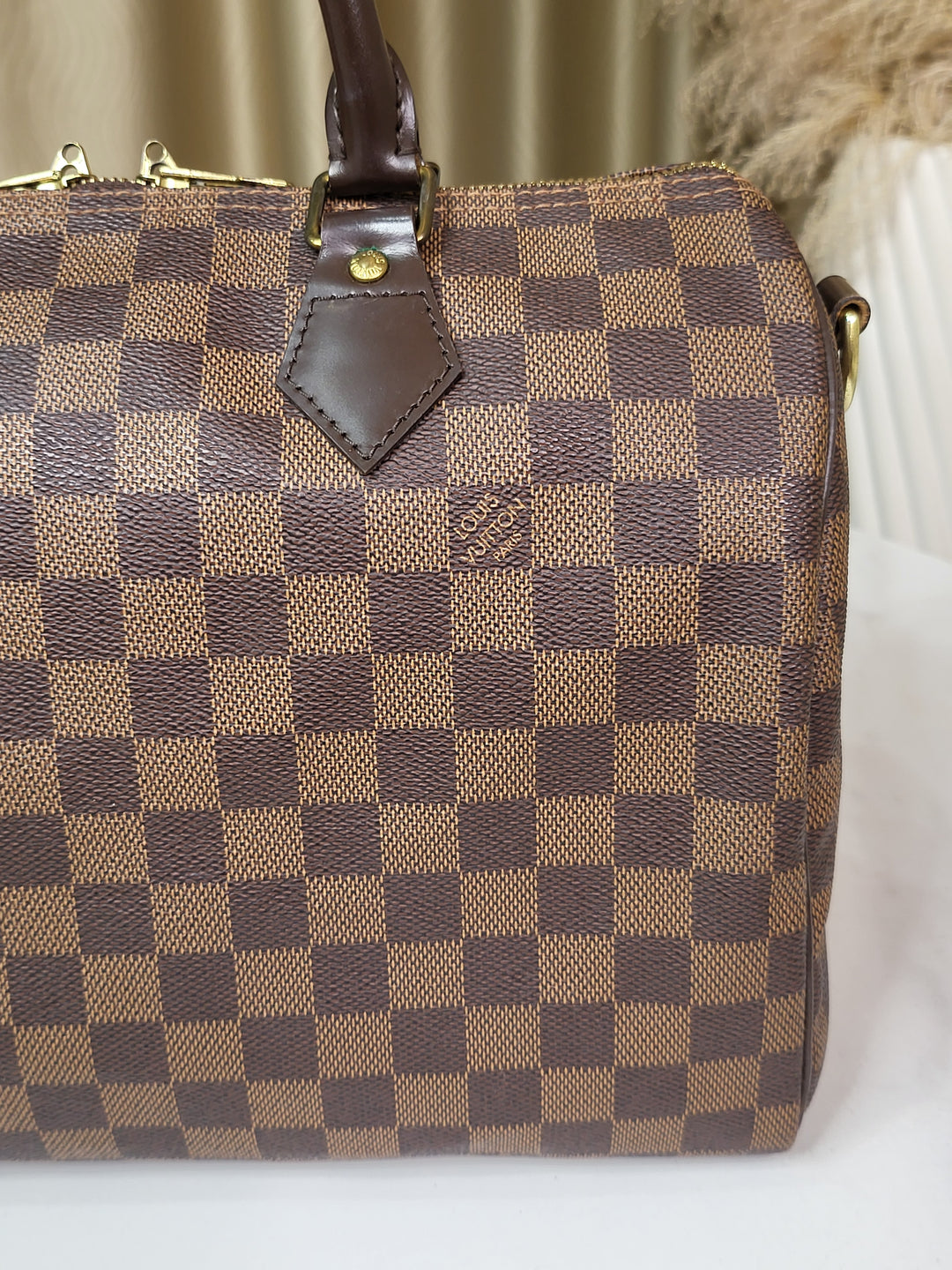 Louis Vuitton Damier Ebene Speedy 30 Bandouliere 30