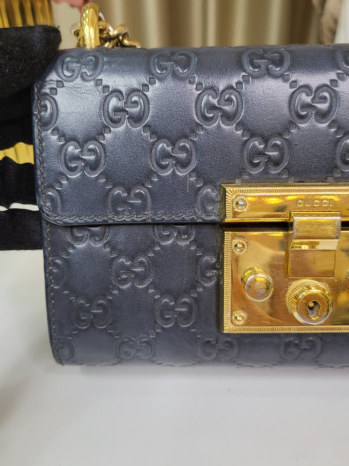 Gucci Guccissima Padlock Shoulder Bag