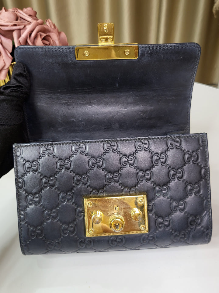 Gucci Guccissima Padlock Shoulder Bag