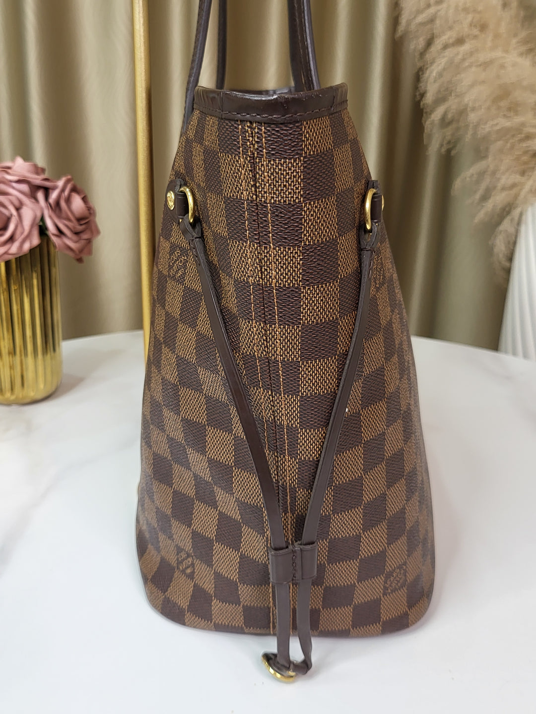 Louis Vuitton Damier Ebene Neverfull MM w/ Pouch