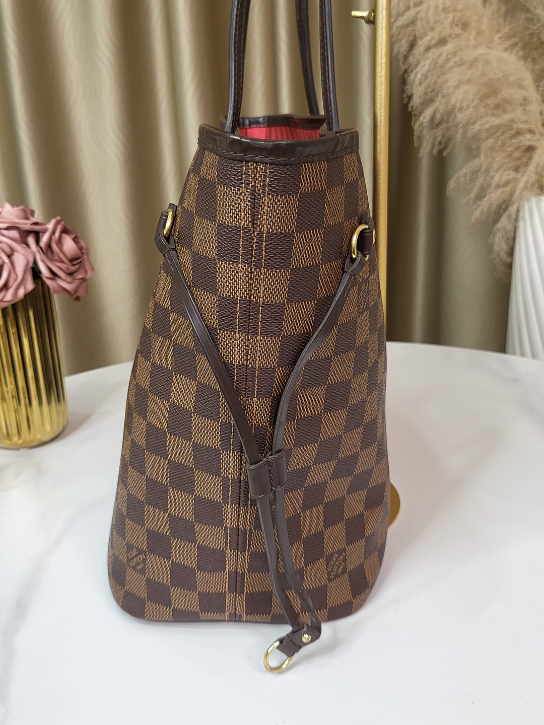 Louis Vuitton Damier Ebene Neverfull MM w/ Pouch