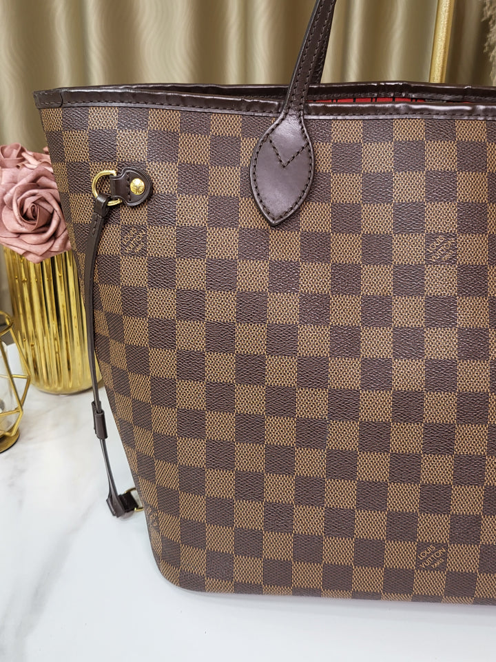 Louis Vuitton Damier Ebene Neverfull MM w/ Pouch