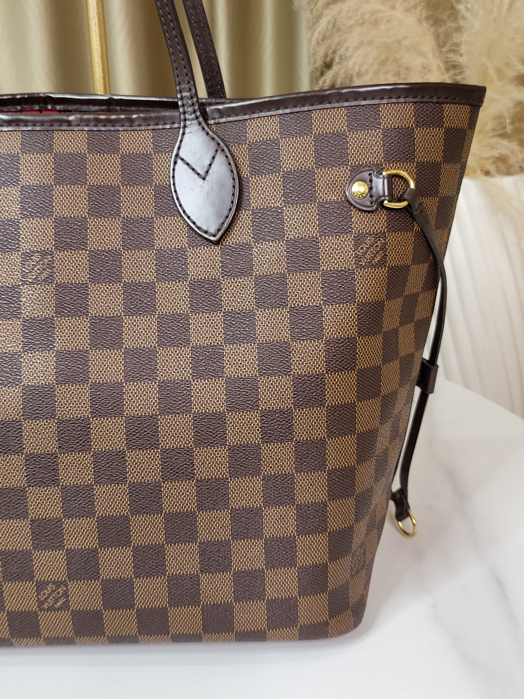 Louis Vuitton Damier Ebene Neverfull MM w/ Pouch