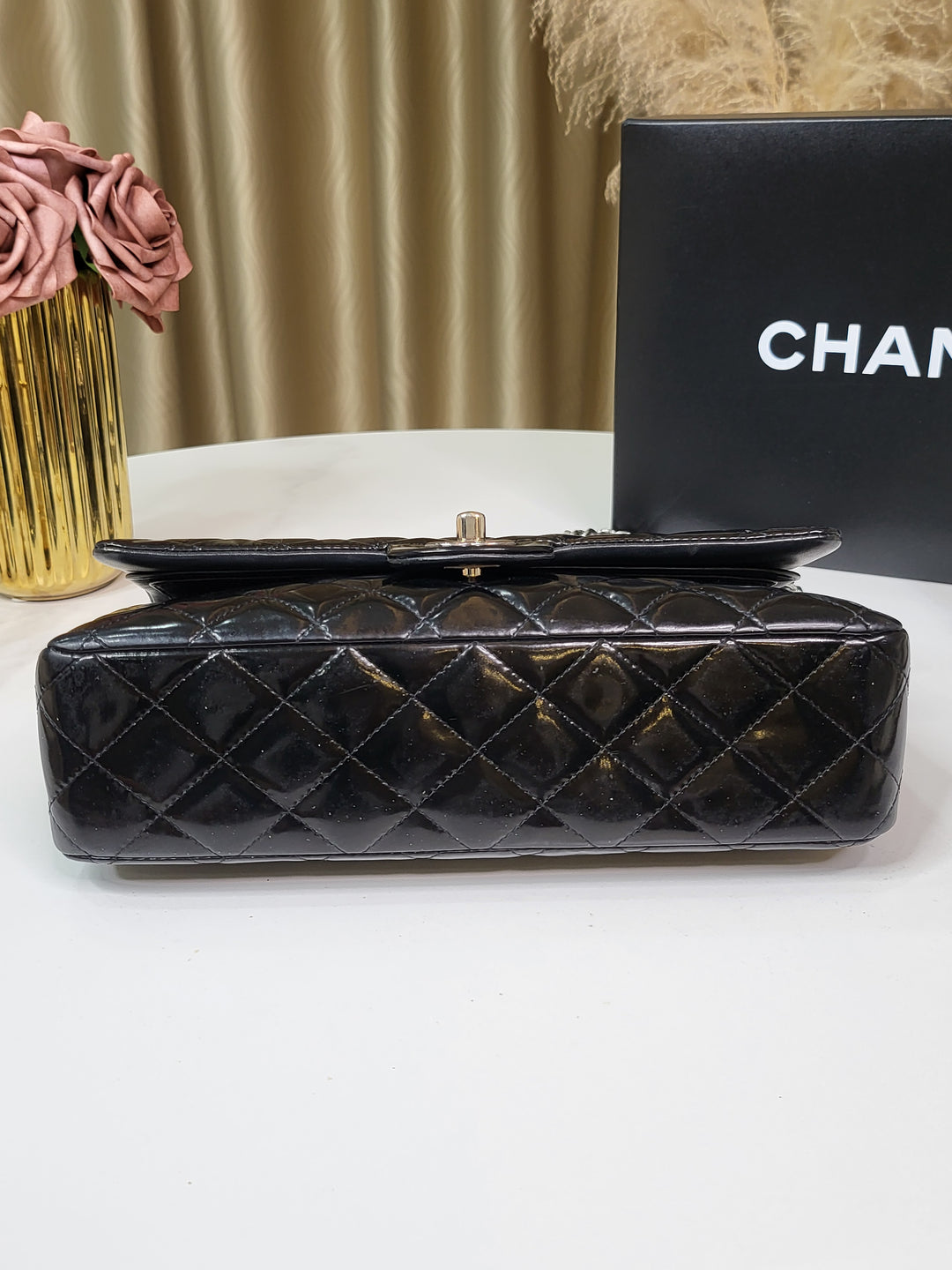 Chanel Patent Double Flap Medium