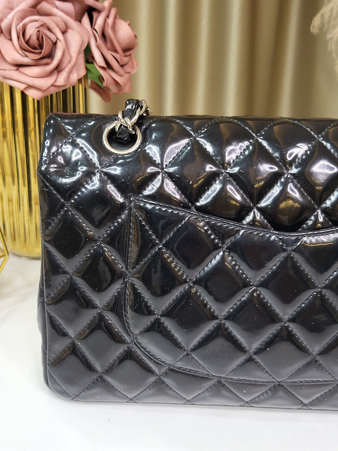 Chanel Patent Double Flap Medium