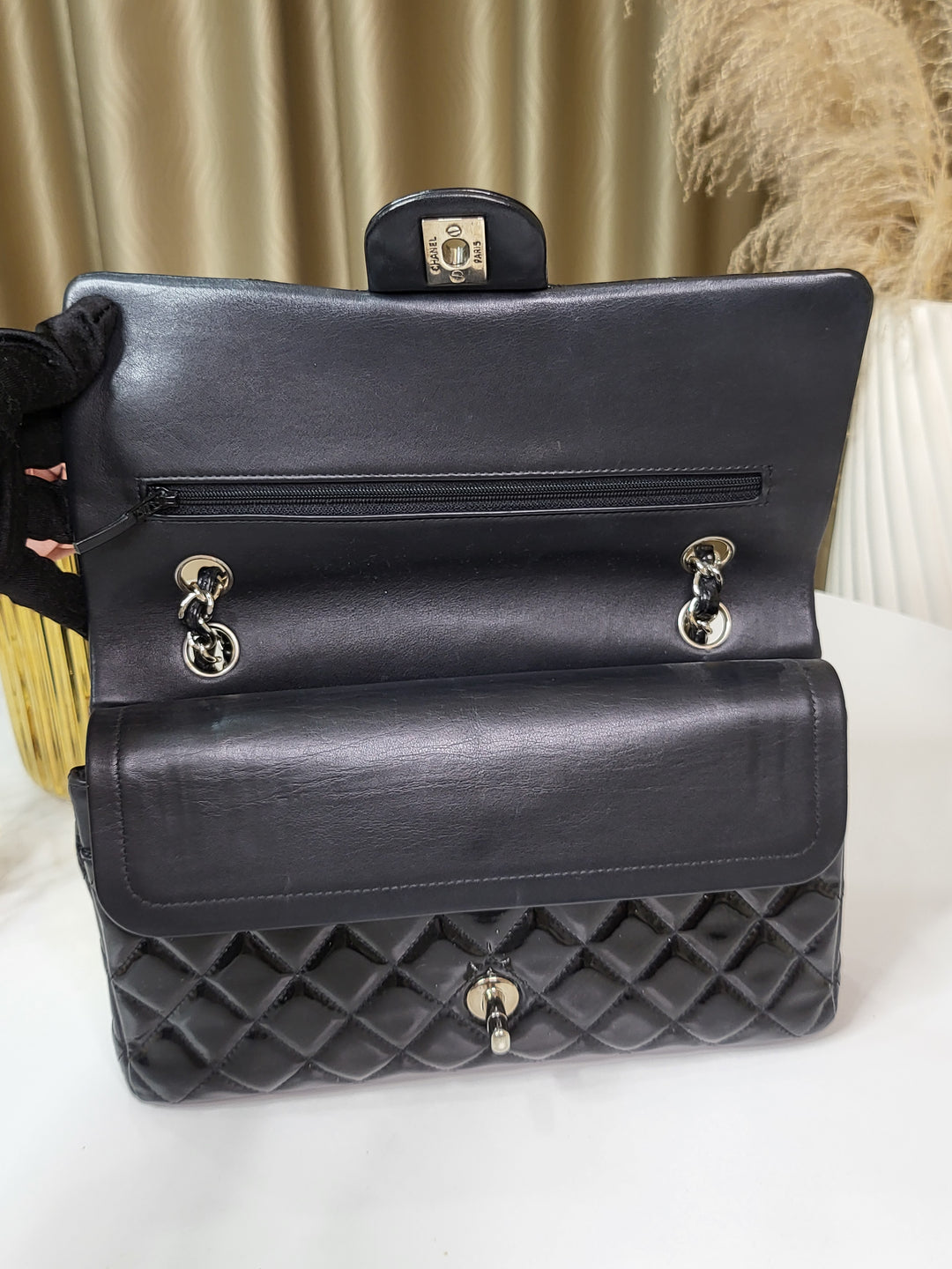 Chanel Patent Double Flap Medium