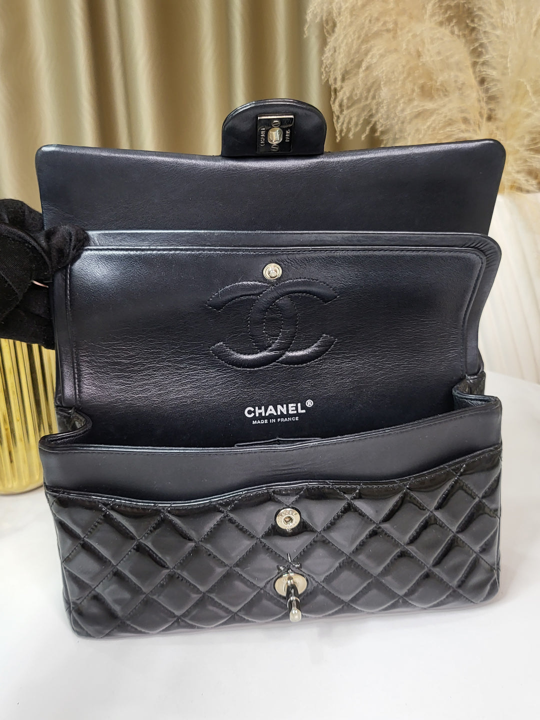 Chanel Patent Double Flap Medium