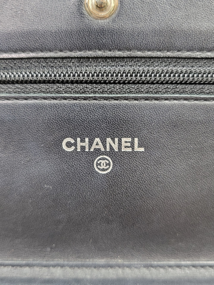 Chanel Patent Wallet On Chain