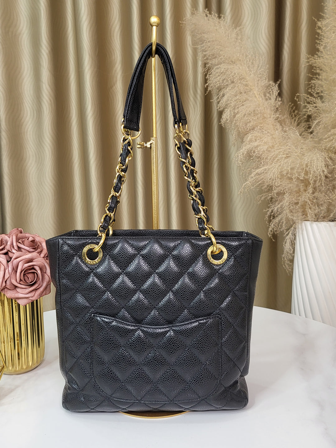 Chanel Caviar Petite Shopping Tote