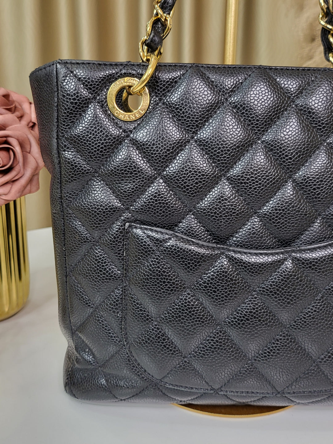 Chanel Caviar Petite Shopping Tote