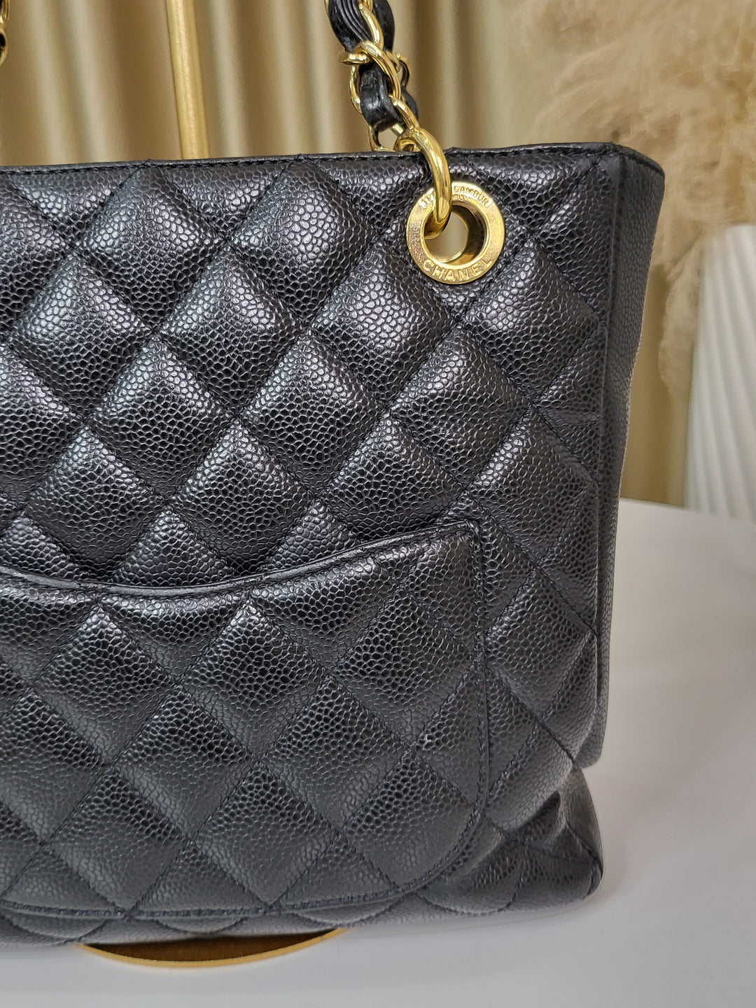 Chanel Caviar Petite Shopping Tote