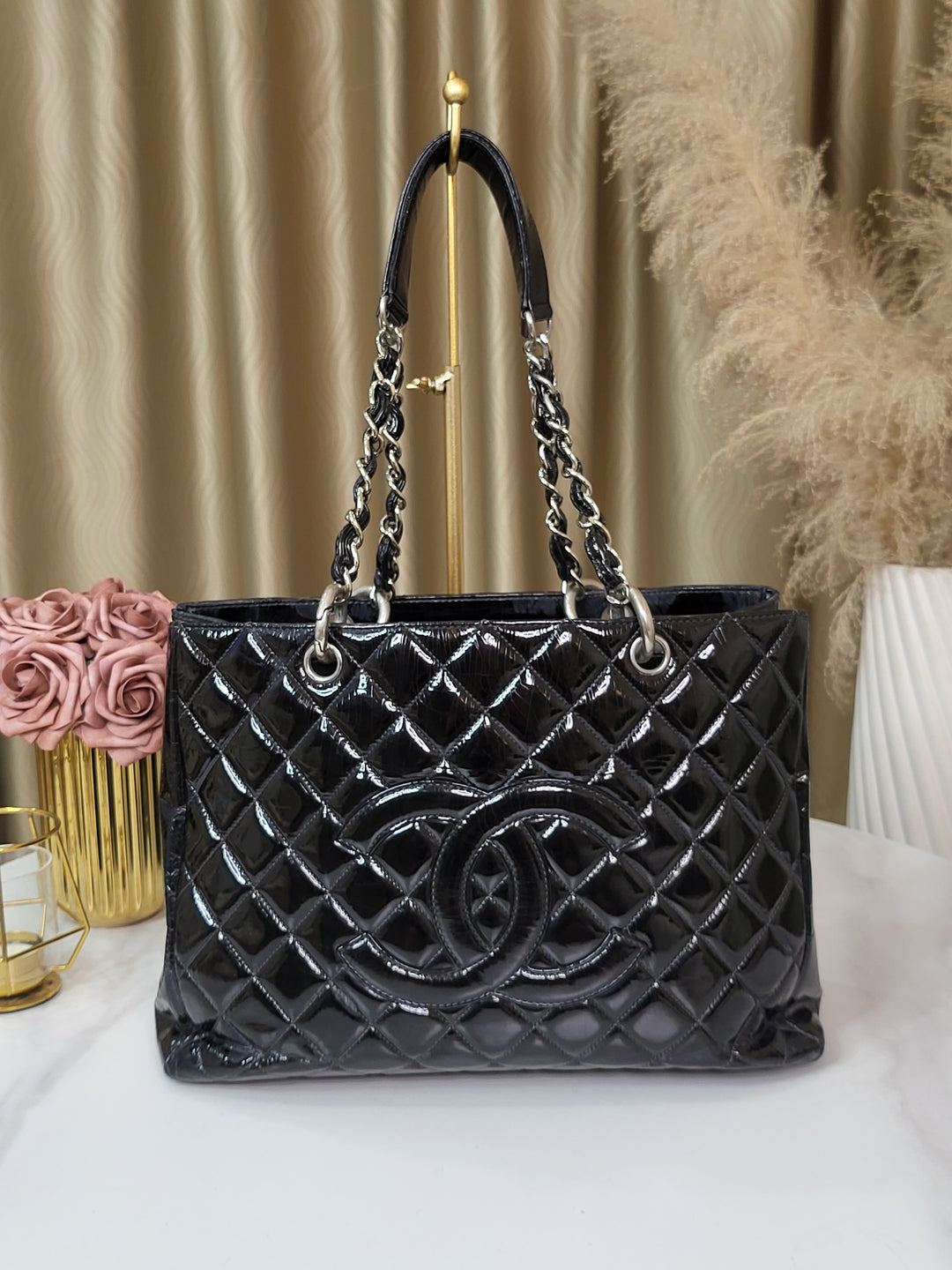 Chanel Patent Grand Shopping Tote