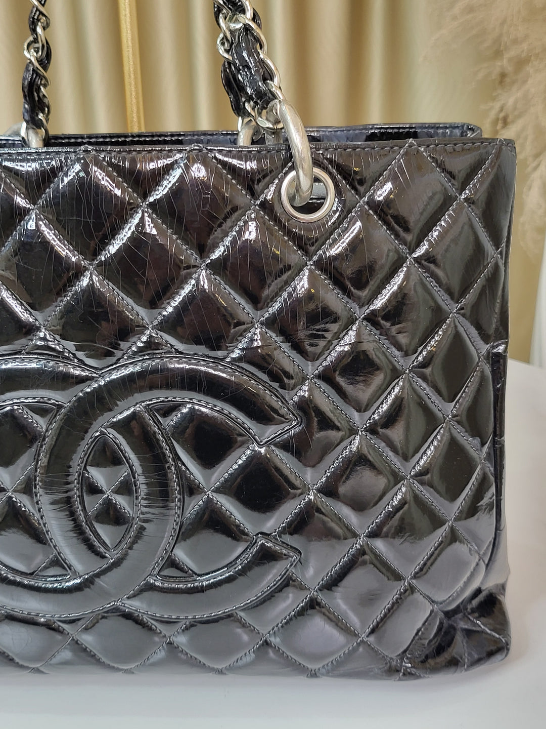 Chanel Patent Grand Shopping Tote