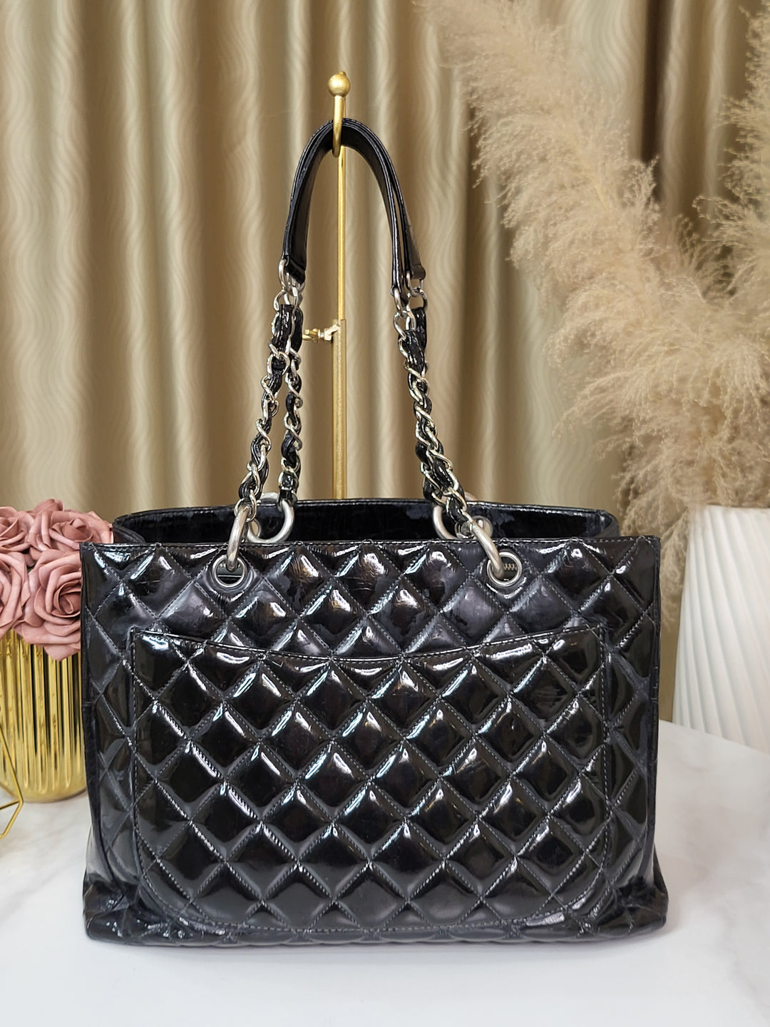 Chanel Patent Grand Shopping Tote