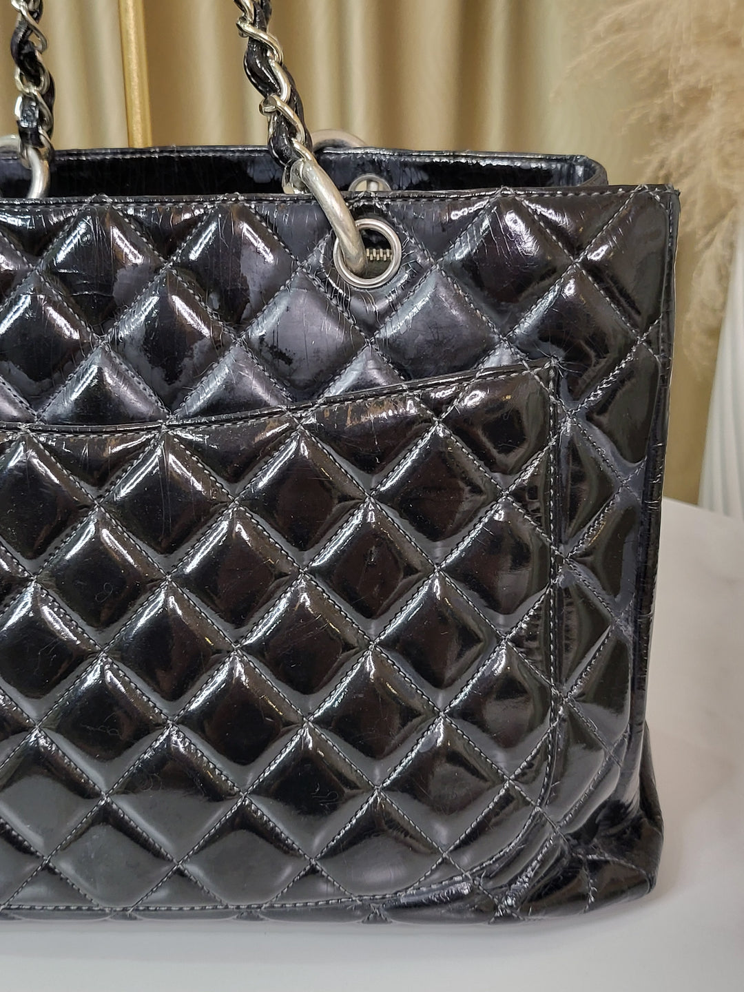 Chanel Patent Grand Shopping Tote