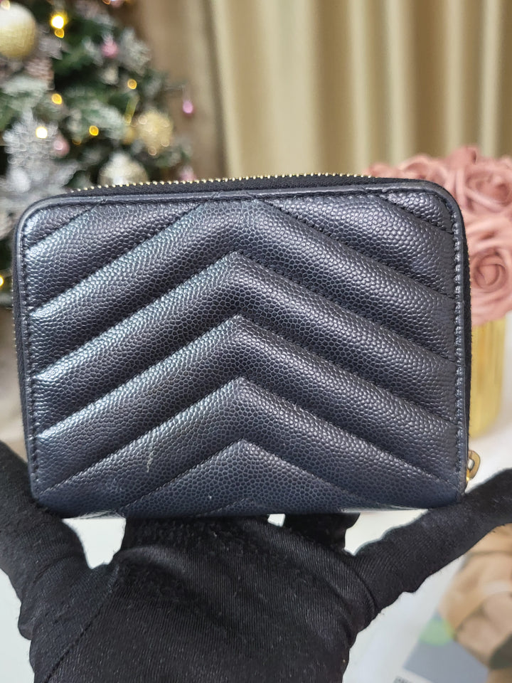 Saint Laurent Grained Compact Wallet