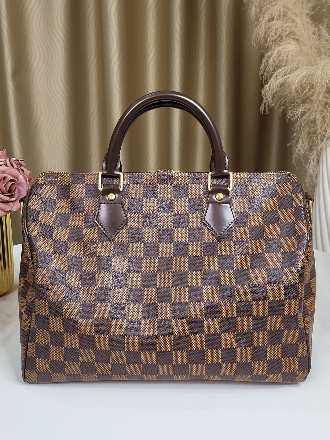 Louis Vuitton Damier Ebene Speedy 30 Bandouliere