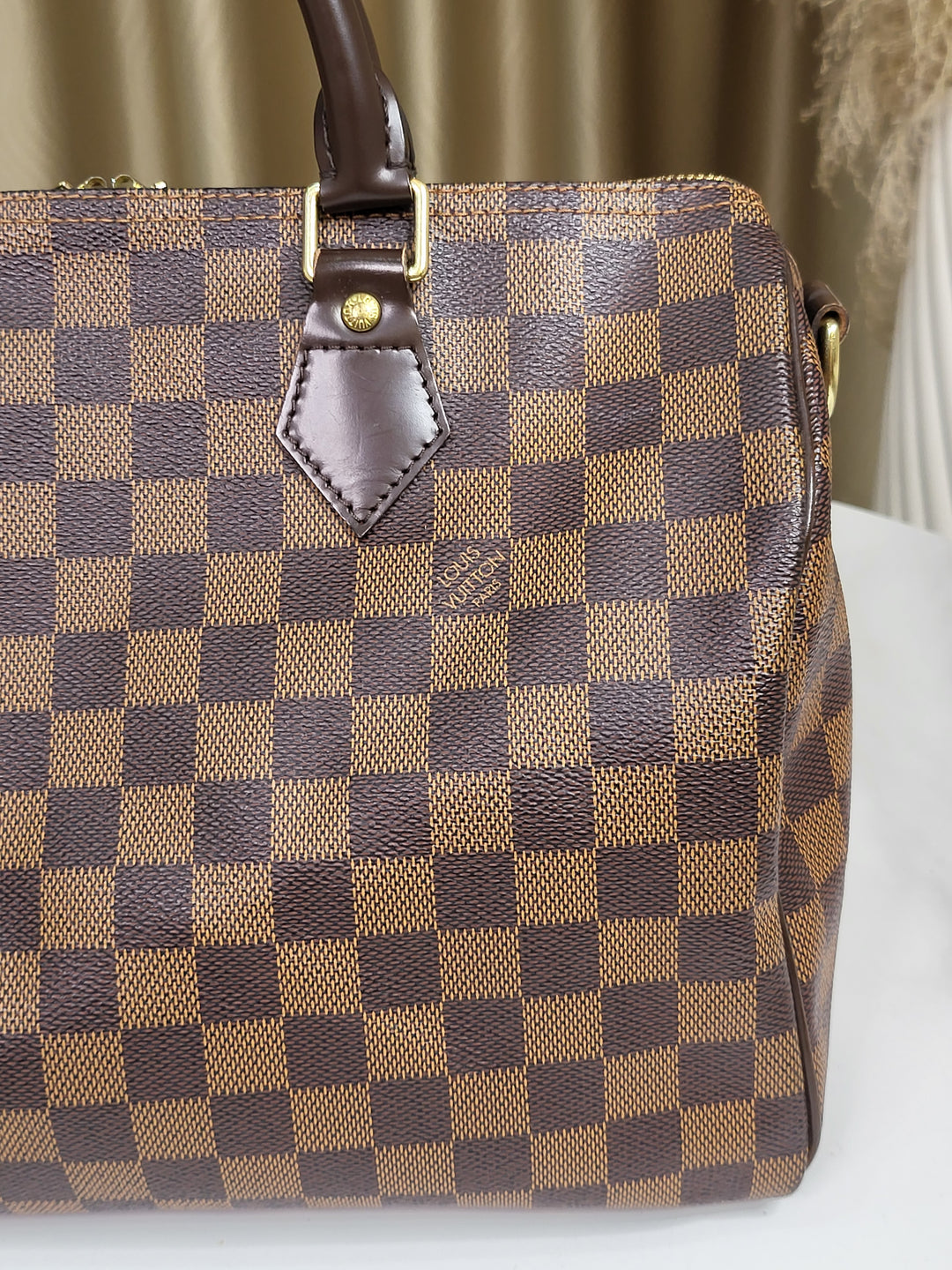 Louis Vuitton Damier Ebene Speedy 30 Bandouliere