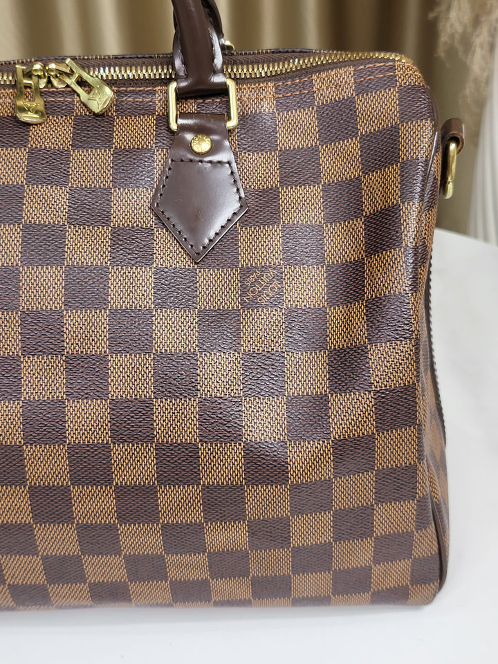 Louis Vuitton Damier Ebene Speedy 30 Bandouliere