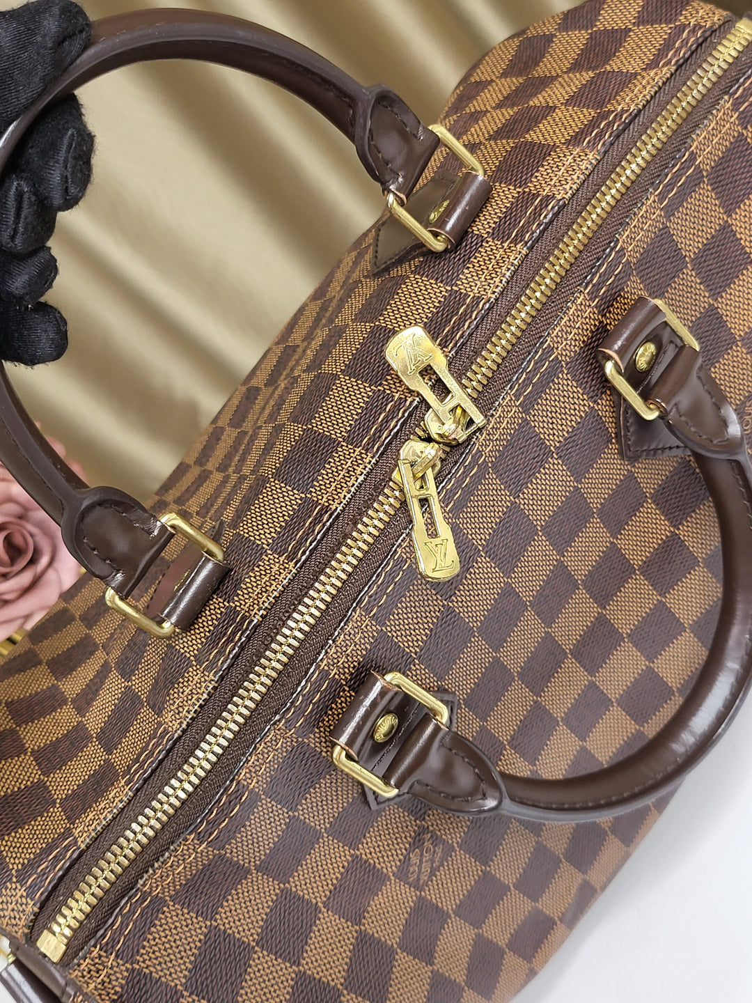 Louis Vuitton Damier Ebene Speedy 30 Bandouliere