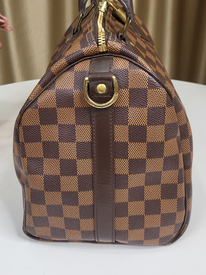 Louis Vuitton Damier Ebene Speedy 30 Bandouliere