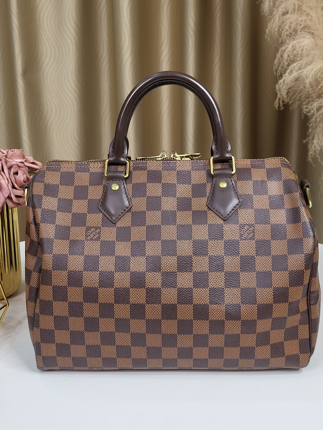 Louis Vuitton Damier Ebene Speedy 30 Bandouliere