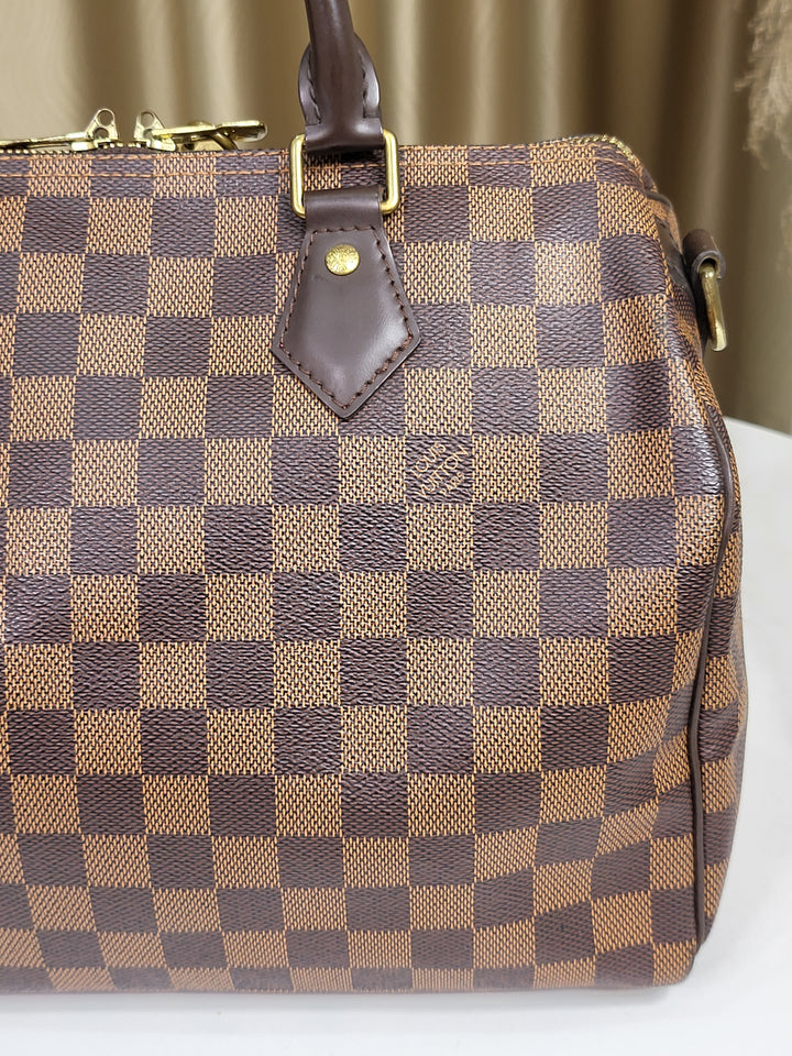 Louis Vuitton Damier Ebene Speedy 30 Bandouliere