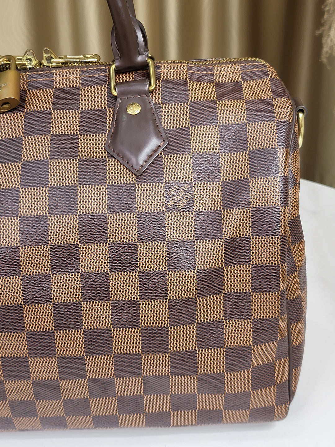 Louis Vuitton Damier Ebene Speedy 30 Bandouliere