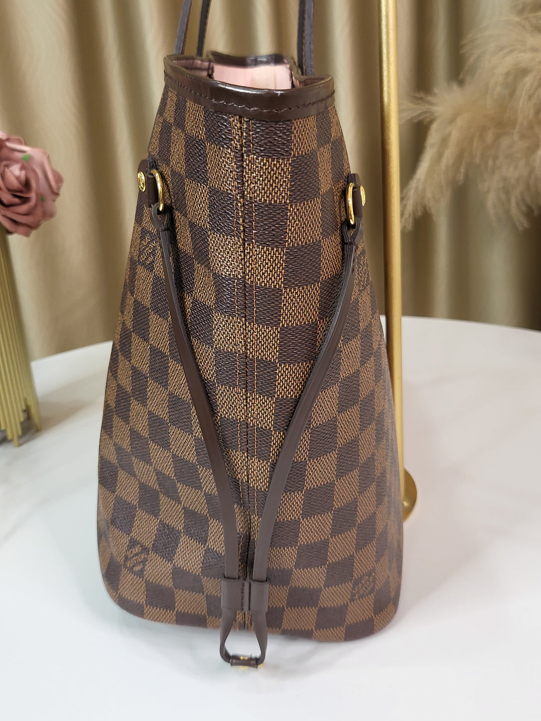 Louis Vuitton Damier Ebene Neverfull MM w/ Pouch