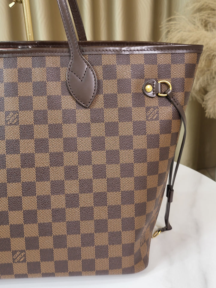 Louis Vuitton Damier Ebene Neverfull MM w/ Pouch