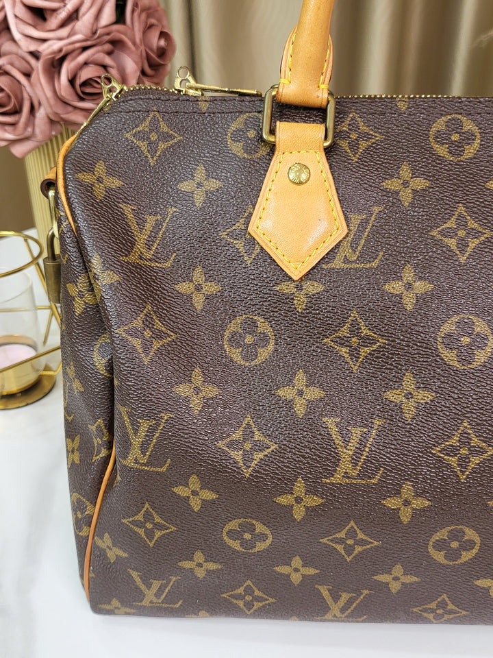 Louis Vuitton Monogram Speedy 30 Bandouliere