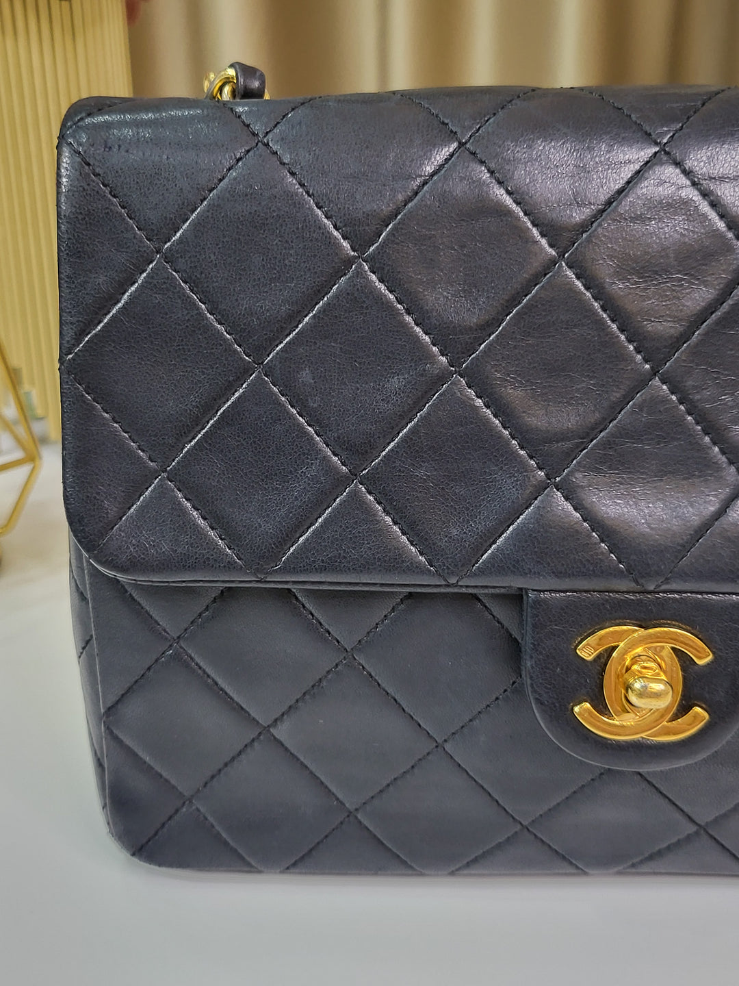 Chanel Lambskin Vintage Square Flap Small