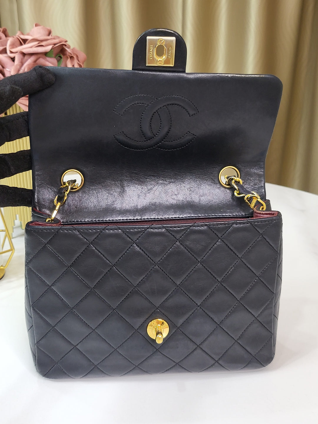 Chanel Lambskin Vintage Square Flap Small