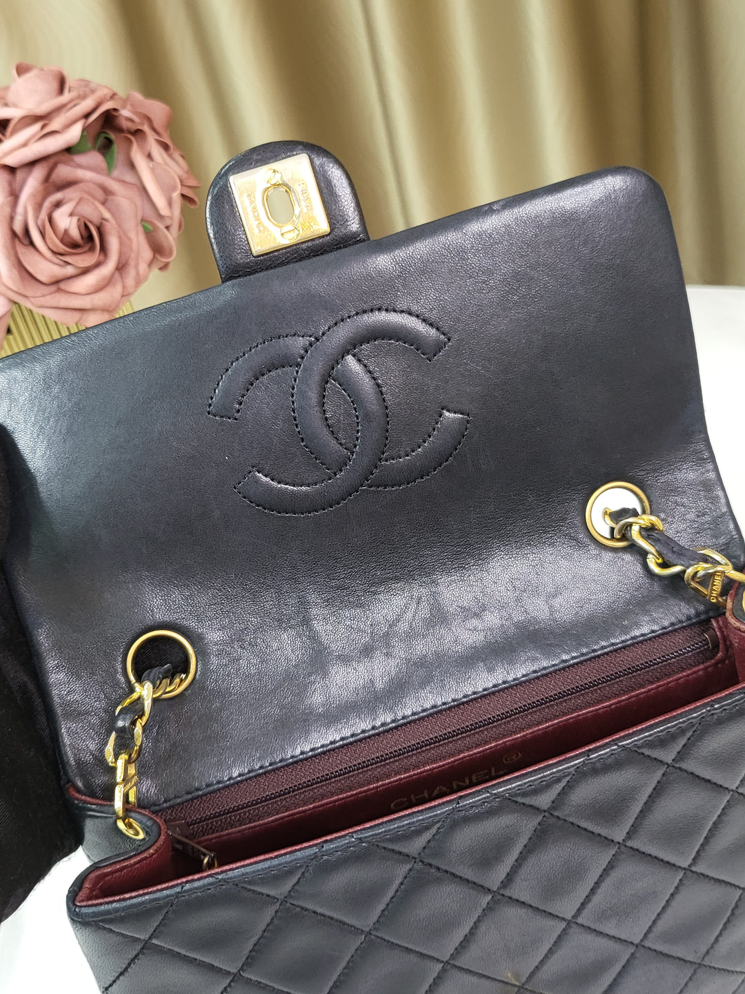 Chanel Lambskin Vintage Square Flap Small