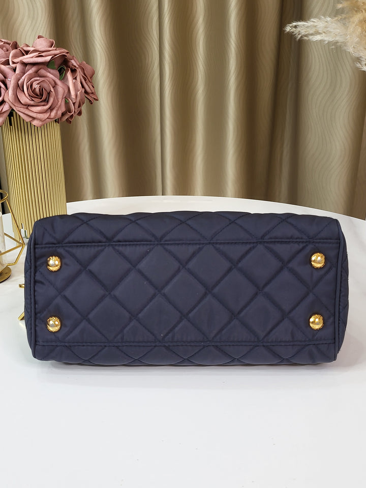 Prada Tessuto Quilted Chain Shoulder Bag