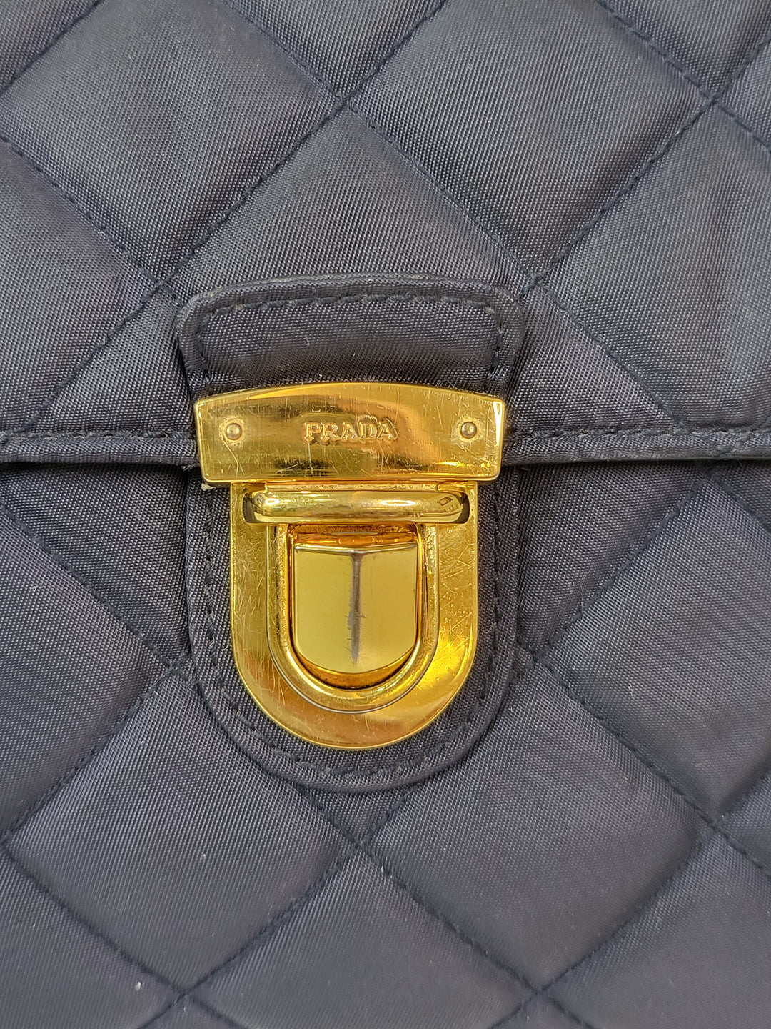 Prada Tessuto Quilted Chain Shoulder Bag