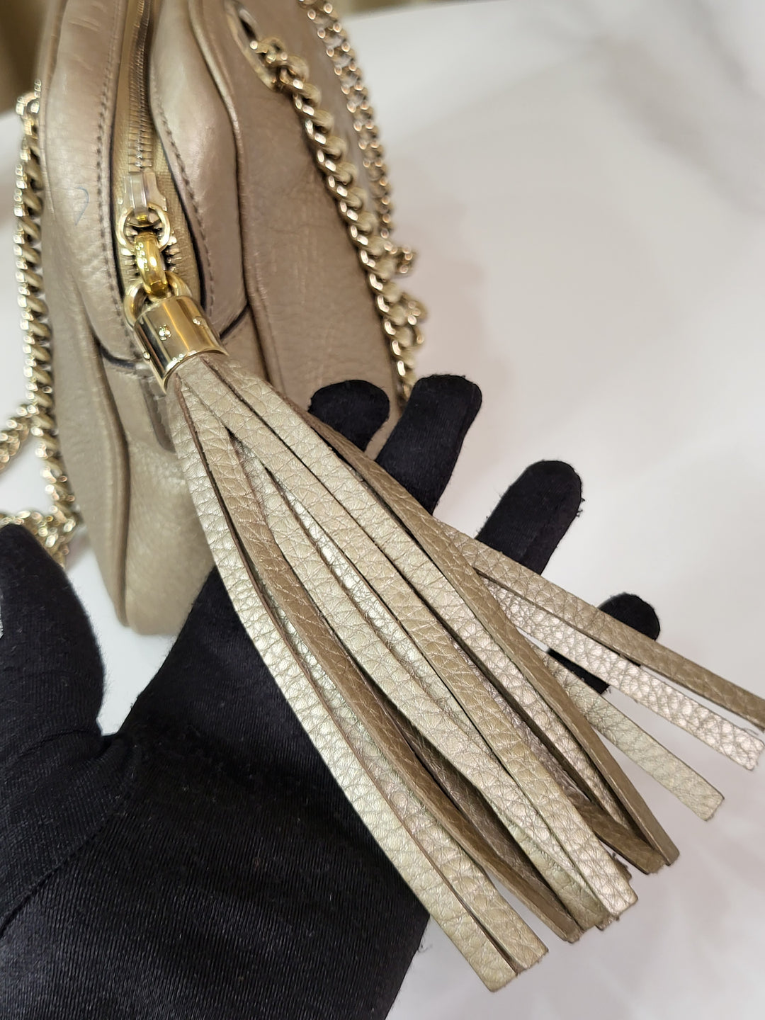 Gucci Pebbled Soho Shoulder Bag